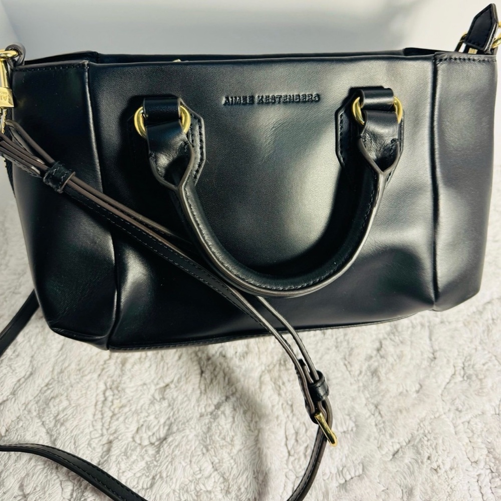 Aimee Kestenberg Crossbody Leather Bag with Zipper Detail